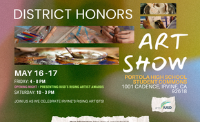Art show flyer and event details