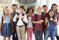 diverse students posing